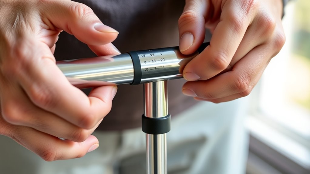 adjust cane height and angle