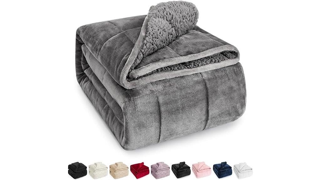 adult sherpa weighted blanket