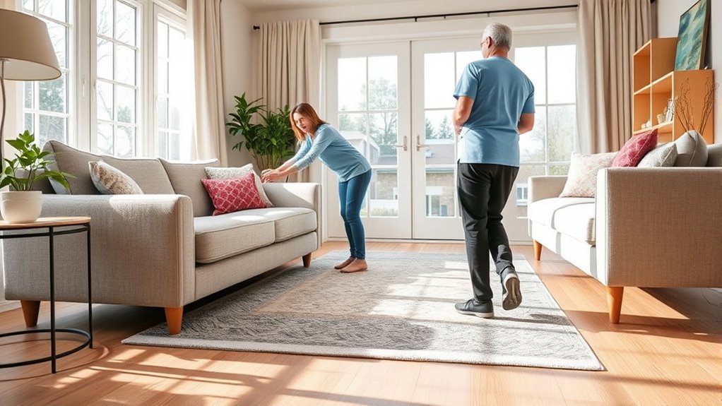 arrange furniture for safety