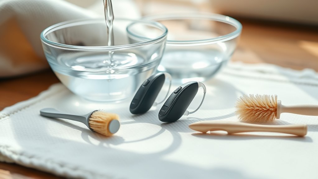 daily hearing aid cleaning