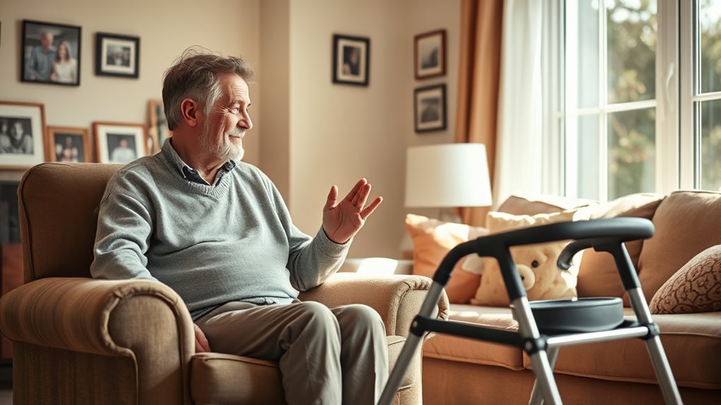 discussing mobility aid options