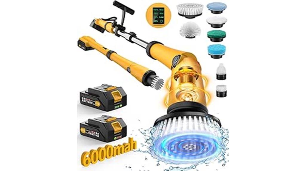 electric spin scrubber with brushes