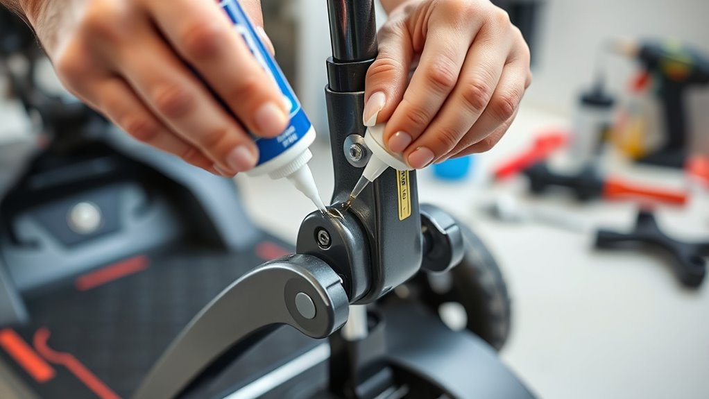 lubricate scooter moving parts