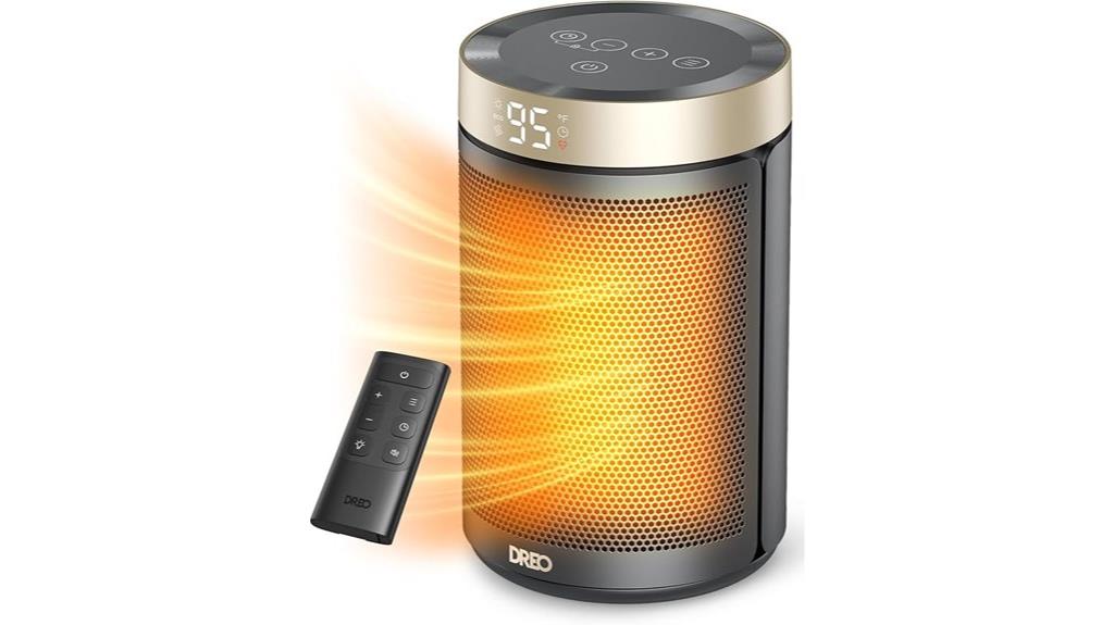 portable electric heater with remote
