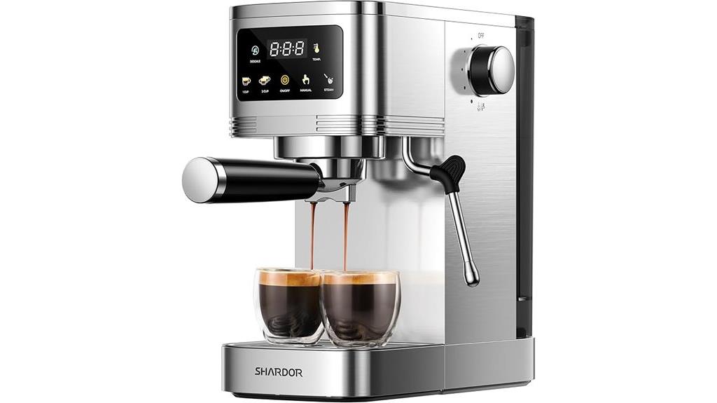 professional espresso machine with frother