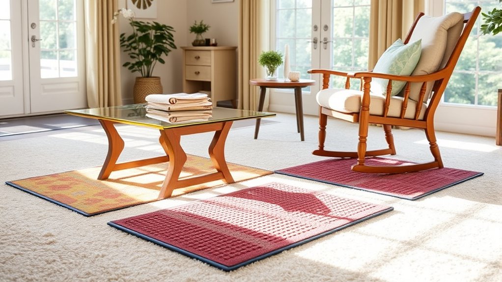 secure footing with rugs
