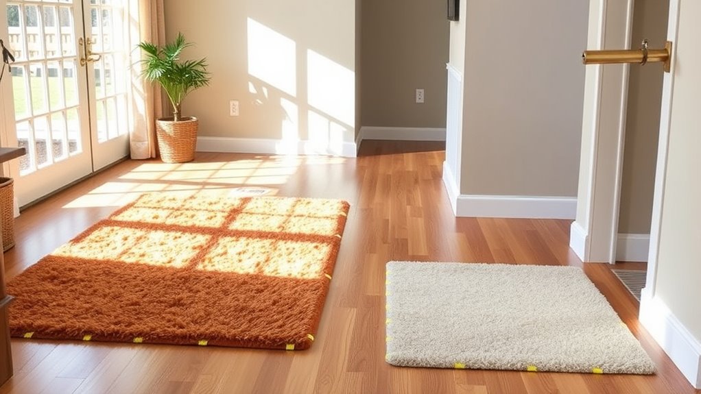 secure rugs with non slip materials
