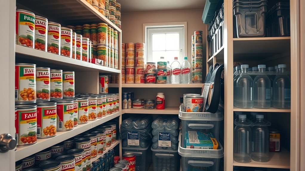 stock non perishable food and water