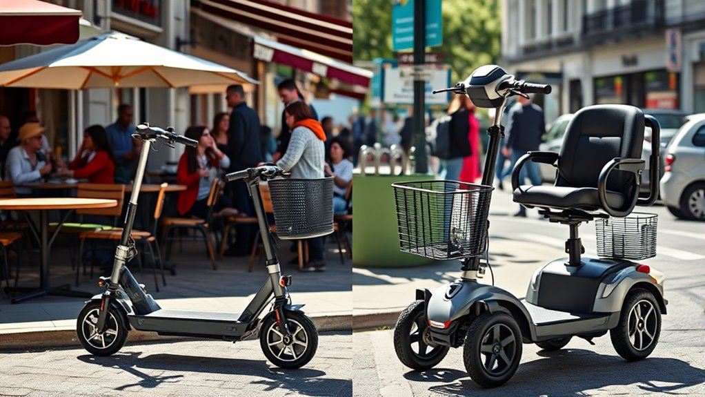 comparison of scooter sizes