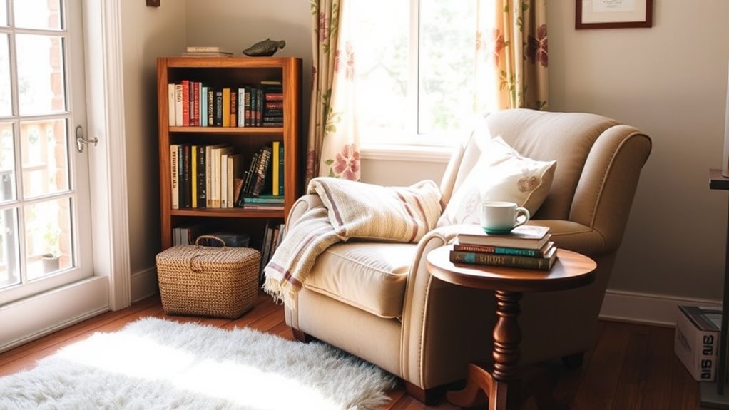 create inviting cozy reading space
