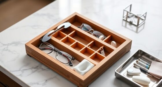 glasses and hearing aid organizers