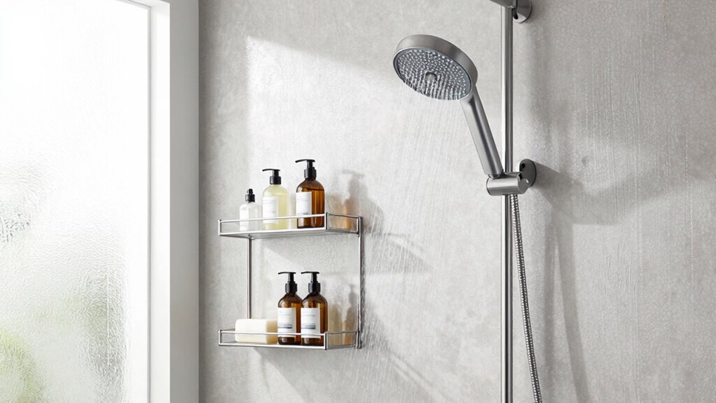 organized luxurious shower experience