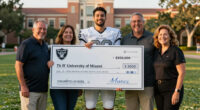 Raiders QB Mendoza, family deliver $500K gift to University of Miami for MS research