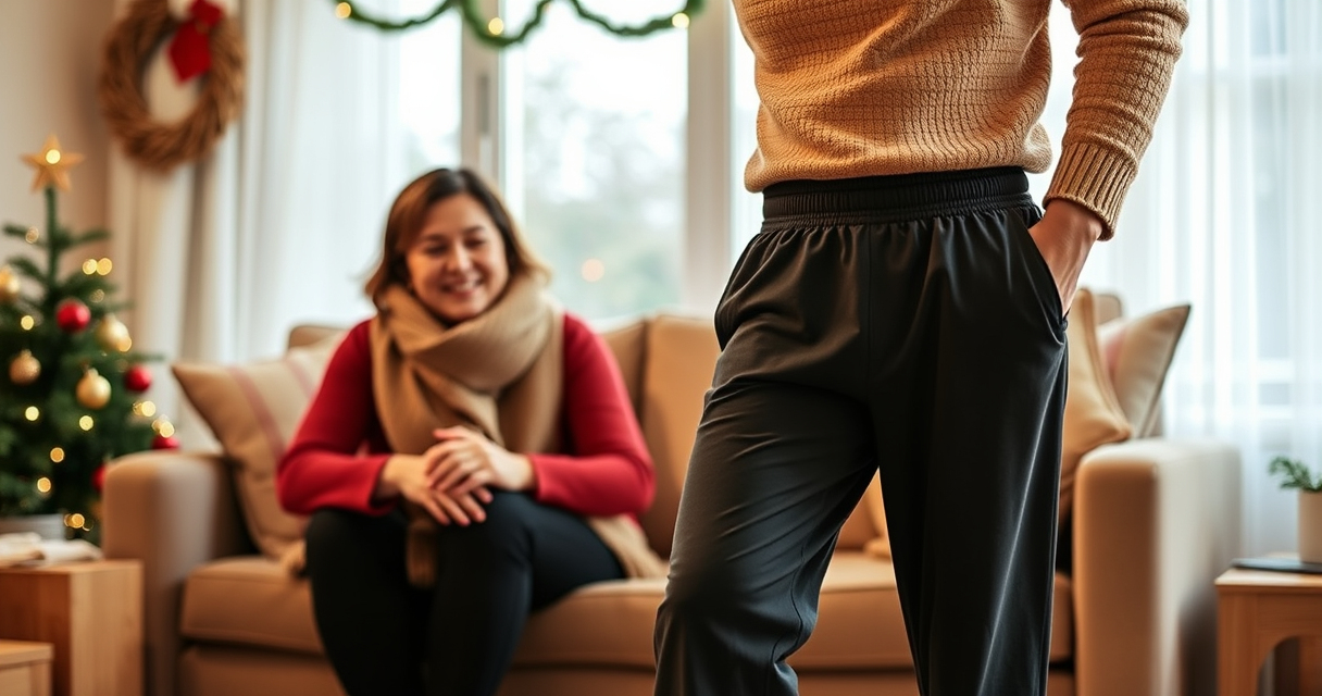 LETAOTAO Men's Elastic Waist Pants for Holiday Gatherings